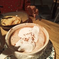 Hot chocolate milk with cream at Bibliotheek Oosterschelde in Goes