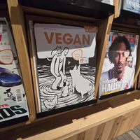 Vegan magazine in library at Bibliotheek Oosterschelde in Goes