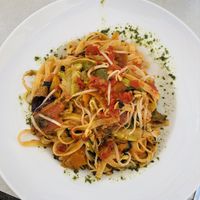 Vegetable pasta  at Le Cadillac in St-jean-cap-ferrat
