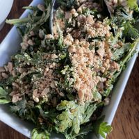 Chrysanthemum salad —so yum  at Plenty of Clouds in Seattle