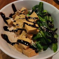 Sesame noodles (specify vegan noodles) with tofu at Plenty of Clouds in Seattle