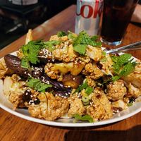 Strange flavor cauliflowers and eggplant at Plenty of Clouds in Seattle
