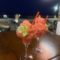 Strawberry daiquiris  at Orexi in Rhodes