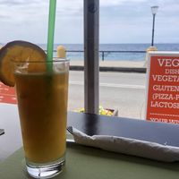 Fresh OJ by the sea  at Orexi in Rhodes