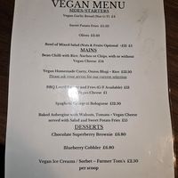 Great vegan food choices at The Mitre Inn in Tiverton