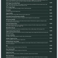 Full vegan menu!  at Donut Villa Diner in Cambridge