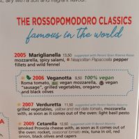 Menu at Rossopomodoro - Naviglio Grande in Milan