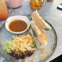 Vegan summer rolls  at Loi Xua in Speyer