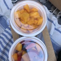 Mango and fruit salad  at Pateka in Camogli