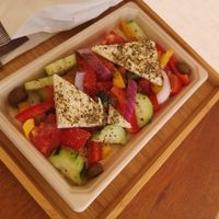 greek salad at Pateka in Camogli