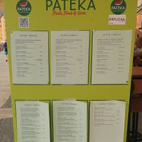 2025 menu at Pateka in Camogli