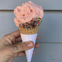 Turkish delight ice cream  at Sugar Mama's Ice Cream Shack in Moffat Beach