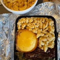 Southern Bowl with side car of mac. I took this back to my hotel so pardon my photo quality.   at The Alkaline Electric Goddess in Indianapolis