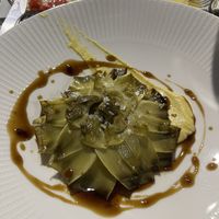 creo que la mejor alcachofa que me he comido nunca  at Sucot in Valdepenas