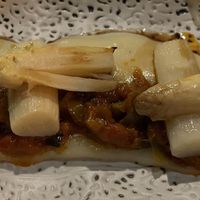 Asparagus with pisto    at Sucot in Valdepenas