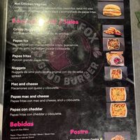 Sides menu  at VEGAN FOX in Buenos Aires