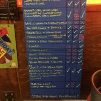 Well labelled vegan options  at Gina's Old Kent Bakery in Margate