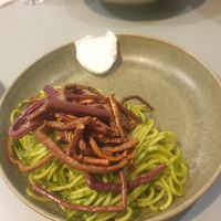 Pesto pasta 5/10 I really didn't like the topping but that's just me being stupid at Veggies - 베지스 in Seoul