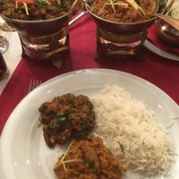 Bindi Masala (okra) and Baingan Bharta (eggplant) at Spice of India in Hattersheim Am Main