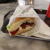 Bocadillo de jamón serrano vegano at L'Arquera Cafeteria in Mataro