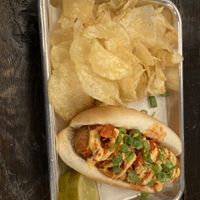 Vegan kimchi dog!  at Sherman Street Beer Co. in Allentown