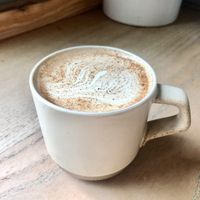 Oat chai latte  at Pollen Bakery in Manchester