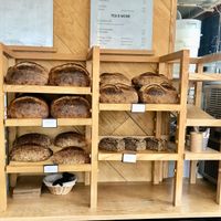 Fresh bread  at Pollen Bakery in Manchester