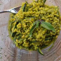 Aspargus risoto at Butler Gourmet & Cocktails Garden in Zadar