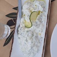 Zarziki (not vegan) at Trilogia in Rhodes