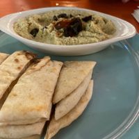 Hummus palette very good! at Cosmic Cafe in Dallas