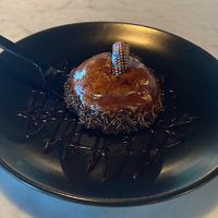 Vegan caramel moose cake  at Living Green Cafe in Boca Raton