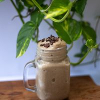 Coffee frappe at Prana Café in Cancun