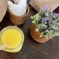 Orange juice  at Prana Café in Cancun