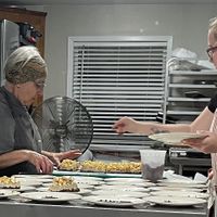 Plating the dessert at Norma's Cuisine in Rogersville