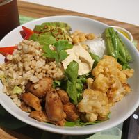 hummus bowl is a meal! at Crispy Fresh in Seoul