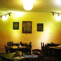 An ambient and relaxing view of the resto's lazured walls. at Ahs-Wes in Baguio City