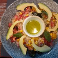 Quinoa salad with vinaigrette at Croak's in Roses