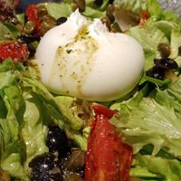 Burrata at Croak's in Roses