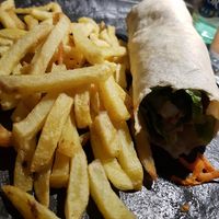 Heura wrap (don't recommend) at Croak's in Roses