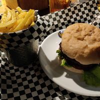 Vegan bunny burger at Croak's in Roses