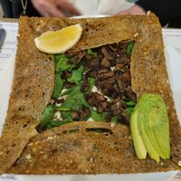 Spinach and mushroom at Flo's Crêperie in Noosa Heads