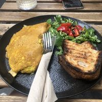Vegan omelette  at Linka in Budapest