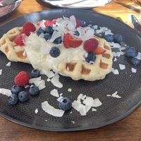 vegan waffles  at Linka in Budapest