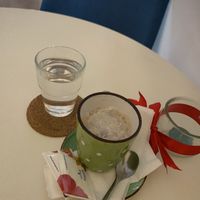 Cappuccino with coconut milk  at BUNT Bistro in Cluj-napoca