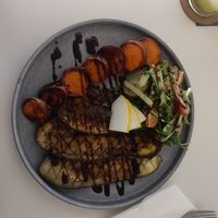 Baked aubergines with sweet potatoes at BUNT Bistro in Cluj-napoca