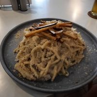 Vegan carbonara at BUNT Bistro in Cluj-napoca