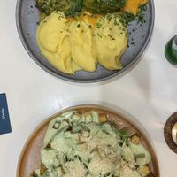 Zwiebelrostbraten and loaded vegan Rösti  at BUNT Bistro in Cluj-napoca