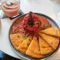 Stuffed pepper with polenta at BUNT Bistro in Cluj-napoca