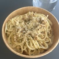 vegan carbonara  at BUNT Bistro in Cluj-napoca