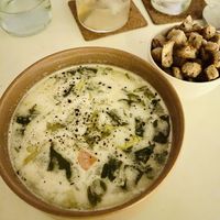 Lettuce soup   at BUNT Bistro in Cluj-napoca